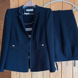 Elegant Black Women's 3pc pant suit Tahari 12p